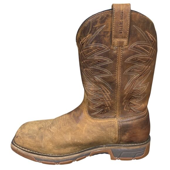 Irish Setter Red Wing Marshall Waterproof Brown Cowboy Work Boots Size 12 E2 main image 8